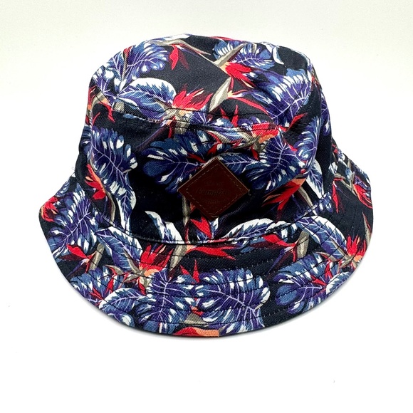 NWT BARTS Antigua Reversible Bucket Hat Tropical Print/Blue Kids Sz 53 4 yrs+ - Picture 2 of 9